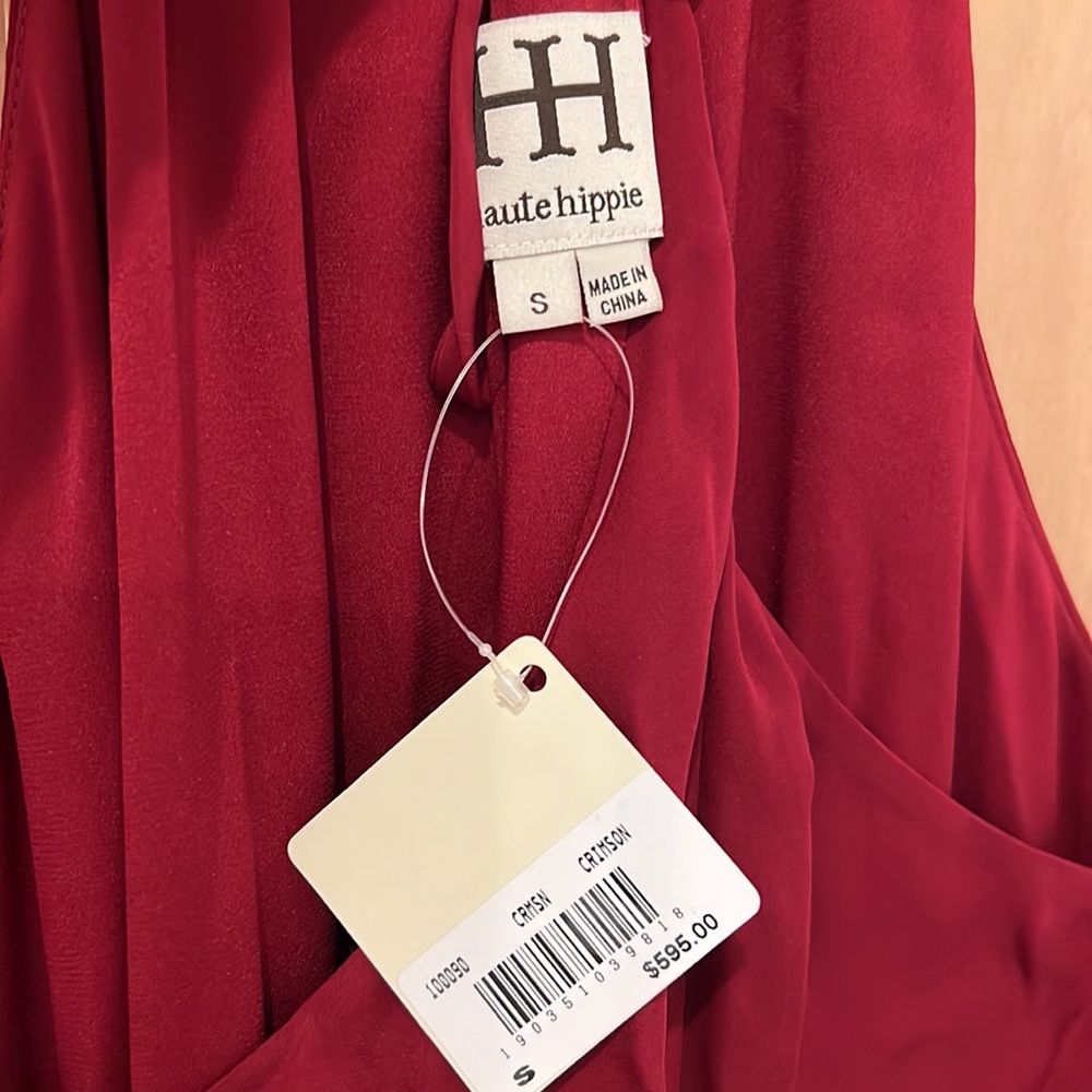 NWT Haute Hippie “Silk, Asymmetric High-Low” Dress - Picture 7 of 8